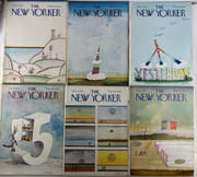 A collection of 23 vintages issues of The New Yorker Magazine with covers designed by Saul Steinberg from 1964 to 1974. par Saul STEINBERG - Image 3