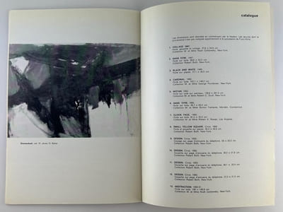 Catalogue d'exposition Franz Kline. Musée d'Art Moderne de la Ville de Paris. Juillet - Septembre 1964