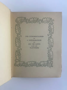 Les Commentaires et l'idéographie du jeu de loto dans les Flandres. Suivis d'un glossaire. 