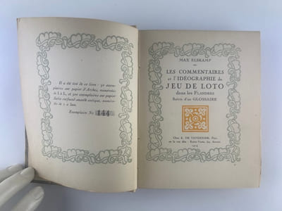 Les Commentaires et l'idéographie du jeu de loto dans les Flandres. Suivis d'un glossaire. 