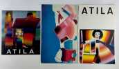 3 publications / catalogues : 1) R.A. Augustini pr&eacute;sente ATILA Oeuvres r&eacute;centes, mai-juin 1971, Galerie Rive Gauche. Texte Atila en chute libre, par ...