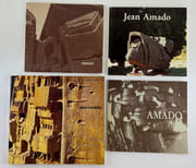 AMADO - Réunion de 3 catalogues d'exposition de la Galerie Jeanne Bucher. 1) 30 septembre - 30 octobre 1976. Texte de Georges Duby. 25 numéros présentés. 2) Sculptures récentes. Dora Vallier : Amado dans son monde. L'analyse - le rocher-l'animal-la barque - le jouet comme transfert - le jeu. Exposition du 15 novembre au 19 décembre 1983. 3) Sculptures récentes. Il fait silence par Louis Pons. Texte de Jean-Louis Jaeger. Reproductions couleurs, certaines dépliantes. Exposition du 25 novembre au 7 janvier 1989.  par Jean AMADO - Image 1