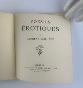 (Curiosa) Poésies érotiques de Laurent Tailhade.