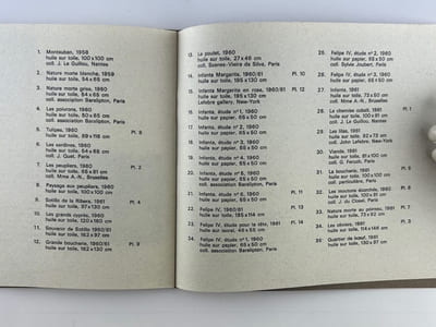 Aguayo. 2 catalogues d'exposition de la Galerie Jeanne Bûcher. 1) Octobre 1961. Texte J.-F. Jaeger. 14 reproductions, dont 1 en couleurs. 35 numéros présentés. 2) Avril-Mai 1970. Lettre apocryphe d'un amateur à Fermin Aguayo et réponse de l'artiste. 16 reproductions, dont 1 en couleurs. 