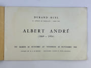 Albert André. Catalogue d'exposition, du mardi 24 octobre au vendredi 10 novembre 1961. par Albert ANDRE (1869 - 1954). Texte de Georges Besson et Jean Renoir. - Image 2