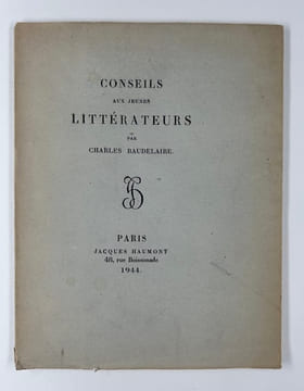Conseils aux jeunes littérateurs. Charles BAUDELAIRE