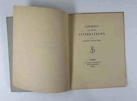 Conseils aux jeunes littérateurs. Charles BAUDELAIRE