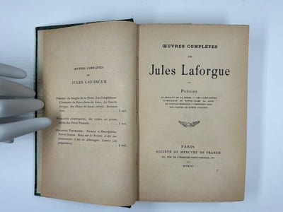 POESIES : Le Sanglot de la terre, Les complaintes, L'Imitation de Notre-Dame la Lune, Le Concile féérique, Derniers vers, Des Fleurs de bonne volonté