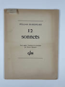 12 sonnets. Texte anglais. traduction et présentation par Maurice Blanchard. Un des 25 exemplaires signés par l'éditeur et réservés aux amis de GLM  marqués de A à Z. (Ex. Z).  par William SHAKESPEARE - Image 1