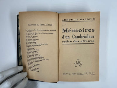 Mémoire d'un cambrioleur retiré des affaires