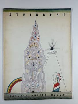 Réunion de 3 publications : 1/ Steinberg DESSINS, Gallimard, 1956 2/ Steinberg, Repères  Cahiers d'art contemporain n°30, Galerie Maeght Lelong, 1986, ...