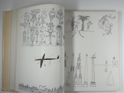Réunion de 3 publications : 1/ Steinberg DESSINS, Gallimard, 1956 2/ Steinberg, Repères  Cahiers d'art contemporain n°30, Galerie Maeght Lelong, 1986, 36 illust, 39p., entretien entre Steinberg et Jean Frémon /  3 / Steinberg, catalogue d'exposition Galerie Adrien Maeght, 1988. Texte d'Eugène Ionesco, 16 illustrations.