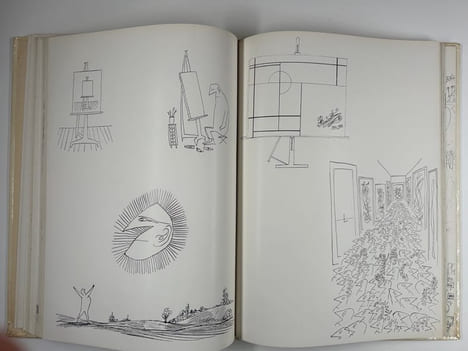 Réunion de 3 publications : 1/ Steinberg DESSINS, Gallimard, 1956 2/ Steinberg, Repères  Cahiers d'art contemporain n°30, Galerie Maeght Lelong, 1986, ...