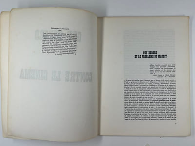 (Situationnisme) Contre le cinéma. Préface d'Asger Jorn. (Hurlements en faveur de Sade - Sur le passage de quelques personnes à travers une assez courte unité de temps - Critique de la séparation).