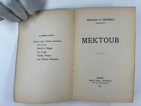 Mektoub. Madeleine de CHANSAC 