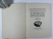LE RENDEZ-VOUS DANS UNE ÉGLISE. Coll. Les Belles Heures Recueillies Par Les Soins d'Anna Marsan et d'A.A.M. Stols. Frontispice de J. Kerremans. par Franz HELLENS - Image 3