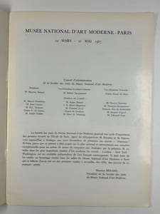 Catalogue d'exposition. SOULAGES. Musée National d'Art Moderne Paris  22 mars - 21 mai 1967