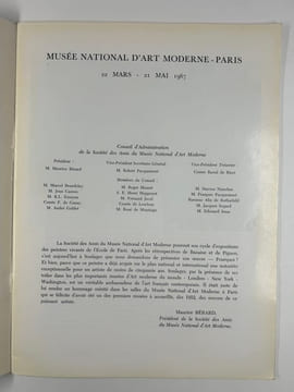 Catalogue d'exposition. SOULAGES. Musée National d'Art Moderne Paris  22 mars - 21 mai 1967. PIERRE SOULAGES  Texte de Bernard Dorival
