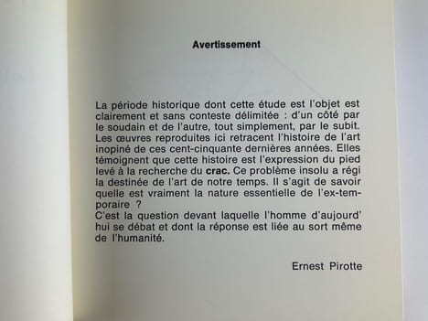 L' Art inopiné dans les Collections publiques. Envoi autographe signé de Pol Bury.. Pol BURY