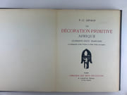 La Décoration Primitive I AFRIQUE. Quarante -deux planches accompagnées d'une préface et d'une table descriptive par P.-C. LEPAGE - Image 1