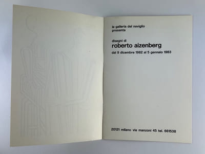 (Catalogue d'exposition) Aizenberg. Obras 1947 / 1968. Exposicion n°64. Del 3 al 29 de junio de 1969.