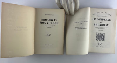 Broadway mon village. Nouvelles. Traduit de l'américain et présenté par R.N. Raimbault. Tirage de tête. Un des 205 exemplaires sur vélin pur fil Lafuma. Le complexe de Broadway. Nouvelles. Traduit de l'américain et présenté par R.N. Raimbault. Tirage de tête. Un des 66 exemplaires sur vélin pur fil Lafuma. 