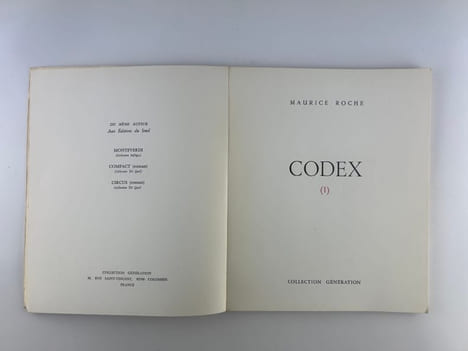 CODEX (1). Maurice ROCHE