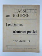 L'Assiette au Beurre N°146. Les dames n'entrent pas ici.  Par Geo-Dupuis. 16 Janvier 1904. par Geo-Dupuis - Image 1