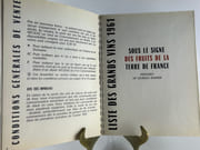 ETABLISSEMENTS NICOLAS. Liste des grands vins fins 1961 Sous le signe des fruits de la terre de France. par ETABLISSEMENTS NICOLAS. Peintures de Georges ROHNER - Image 2