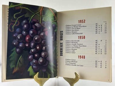 ETABLISSEMENTS NICOLAS. Liste des grands vins fins 1961 Sous le signe des fruits de la terre de France.