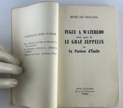 Fugue à Waterloo. Récit. Suivi de Le Graf Zeppelin ou La Passion d'Emile. ENVOI autographe signé "Pour vous, cher Pierre Javet cette Fugue à Waterloo. Bien amicalement" par René de Obaldia - Image 3