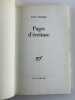 Pages d'&eacute;criture. Edition originale.. Jean TARDIEU