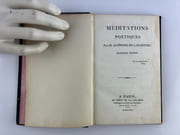MEDITATIONS POETIQUES  L'isolement - L'homme - Le soir - L'immortalité  - Le vallon - Le désespoir - Réponse de la providence à l'homme  - Souvenir - L'enthousiame  - la retraite -  Le lac - La gloire - La prière - Invocation - La foi  - Le génie - Le Golfe de Baya - Le temple - Chants lyriques de Saül - Hymne au soleil - Adieu - La semaine Sainte - Le chrétien mourant - Dieu - L'automne - La poésie sacrée.  par Alphonse de LAMARTINE - Image 1