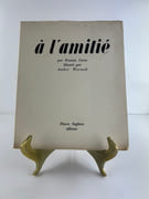 A L'AMITIE. Illustrations par André Warnod.  par Francis CARCO. André WARNOD - Image 1