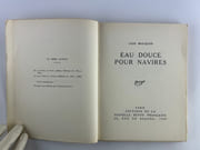 (POESIE) Eau douces pour navires. Un des 109 ex. de tête réimposé dans le format in-quarto et numéroté sur vergé pur fil Lafuma. par Louis BRAUQUIER - Image 2