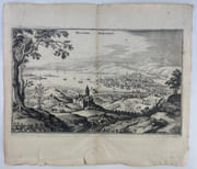 (Gravure ancienne) Merian Matthaüs - Massilia, Marseille. Vue dite "au gros arbre" Vers 1636-1644 par Merian MATTHAUS (1593-1650) - Image 1
