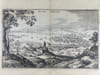 (Gravure ancienne) Merian Mattha&uuml;s - Massilia, Marseille. Vue dite "au gros arbre" Vers 1636-1644. Merian MATTHAUS (1593-1650)