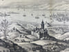 (Gravure ancienne) Merian Mattha&uuml;s - Massilia, Marseille. Vue dite "au gros arbre" Vers 1636-1644. Merian MATTHAUS (1593-1650)