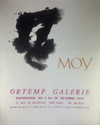 (Beaux Arts - Affiche d'exposition) MOY / Ortemp Galerie. Exposition du 7 au é! octobre 1975. 22 rue de Richelieu 75001 par Michel Lucien Pierre MOY (1932-2007) 