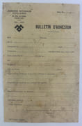 (Seconde Guerre Mondiale - Collaboration) Tract pour le Grand Congrès National J.N.P. du 25 et 26 septembre 1943 à la Mutualité. Au verso bulletin d'adhésion aux "Jeunesses Nationales Populaires ", branche du "Rassemblemment National Populaire" dirgé par Marcel Déat.  par Marcel DEAT - Image 2