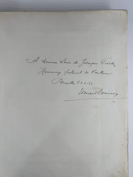 Le Livre de l'Humanité. Envoi de l'auteur à Louis de Gonzague Frick.. Edouard DAANSON 