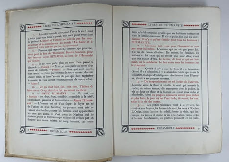 Le Livre de l'Humanité. Envoi de l'auteur à Louis de Gonzague Frick.. Edouard DAANSON 