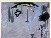 Pierre Mabille - Oeuvre originale sur papier journal. Technique mixte (encre, guache). Signée et datée au crayon par l'artiste. par Pierre MABILLE - Image 4