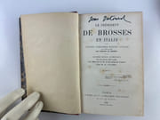 Le Président de Brosses en Italie. Lettres familières écritrs d'Italie en 1739 et 1740. Deuxième édition authentique revue sur les manuscrits, annotée et précédée d'un Essai sur la vie et les écrits de l'auteur par M.R. Colomb. En 2 volumes.  par Charles de Brosses - Image 3