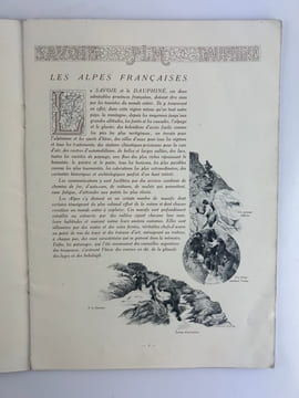 (CHEMINS DE FER- BROCHURE PUBLICITAIRE) Les Alpes Françaises. Atlas P.L.M. Savoie. Dauphiné. Massif du Mont-Blanc.Tarentaise. Maurienne. Chartreuse. ...