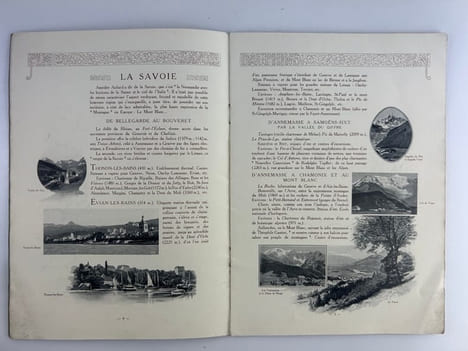 (CHEMINS DE FER- BROCHURE PUBLICITAIRE) Les Alpes Françaises. Atlas P.L.M. Savoie. Dauphiné. Massif du Mont-Blanc.Tarentaise. Maurienne. Chartreuse. ...