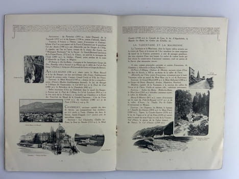 (CHEMINS DE FER- BROCHURE PUBLICITAIRE) Les Alpes Françaises. Atlas P.L.M. Savoie. Dauphiné. Massif du Mont-Blanc.Tarentaise. Maurienne. Chartreuse. ...