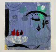 Pierre Mabille - Oeuvre originale sur papier journal. Technique mixte (encre, guache). Signée et datée au crayon par l'artiste. par Pierre MABILLE - Image 1