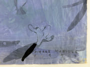 Pierre Mabille - Oeuvre originale sur papier journal. Technique mixte (encre, guache). Signée et datée au crayon par l'artiste. par Pierre MABILLE - Image 2