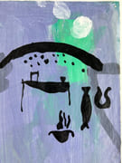 Pierre Mabille - Oeuvre originale sur papier journal. Technique mixte (encre, guache). Signée et datée au crayon par l'artiste. par Pierre MABILLE - Image 4
